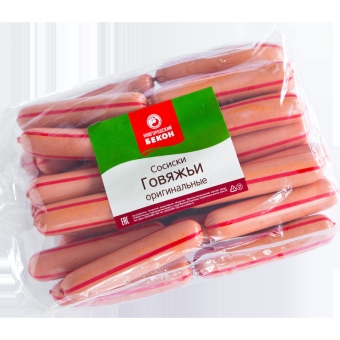 Сосиски Говяжьи оригинальные вес, Новгородский Бекон, 400 г