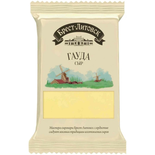 Гауда сыр 48% (фас), Брест Литовск, 200 г