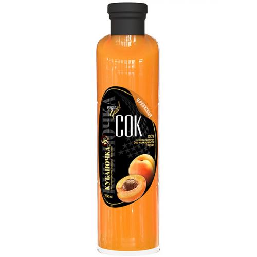 Сок Кубаночка абрикосовый с мякотью, Кубаночка, 0.75 л