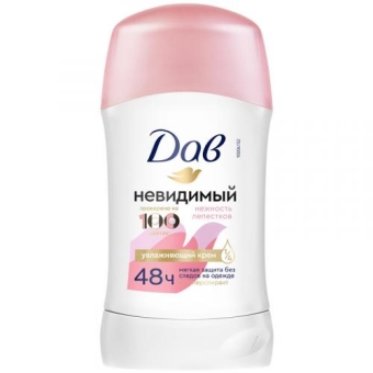 Антиперспирант-карандаш Дав Невидимый Нежность лепестков, Unilever HPC, 40 мл