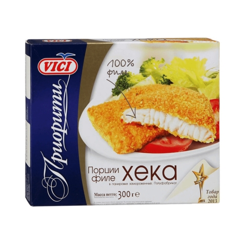 Рыбное филе хека панированное, VICI, 300 г