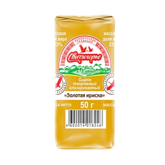 Сырок творожный «Свитлогорье» глазированный Золотая Ириска 23%, Свитлогорье, 50 г