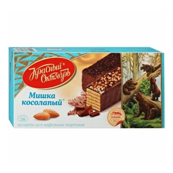 Торт вафельный «Мишка косолапый», Красный Октябрь, 220 г