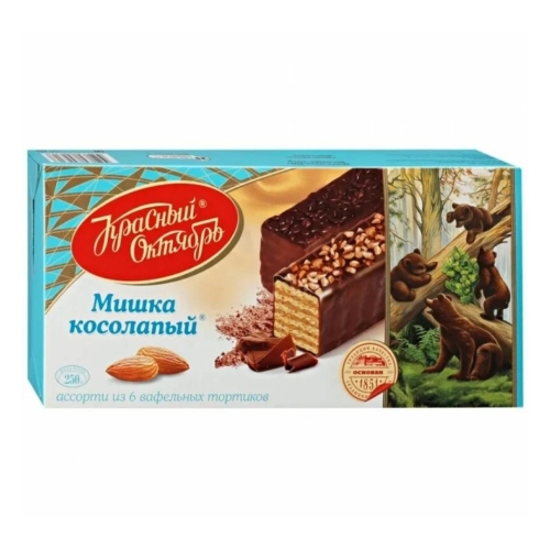 Торт вафельный «Мишка косолапый», Красный Октябрь, 220 г