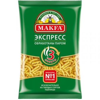 Макаронные изделия Makfa Экспресс, спирали, Макфа, 400 г