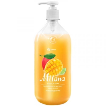 Крем-мыло жидкое Milana Манго и лайм увлажняющее, Грасс, 1000 мл