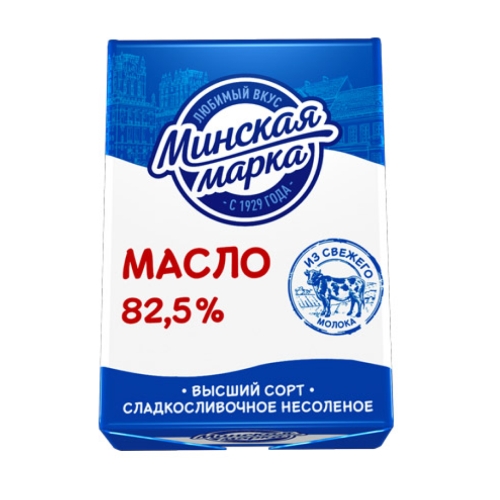 Масло сладко-сливочное «Минская Марка» 82,5%, Минский МЗ №1, 180 г