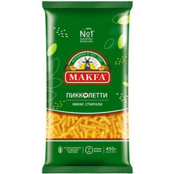 Макаронные изделия Makfa Пикколетти Мини спирали, Макфа, 450 г