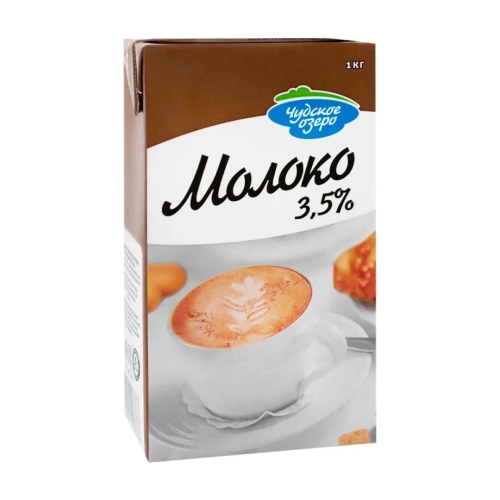 Молоко «Чудское озеро» ультрапастер.3,5%, ТГ «Союз» / «Лактис», 1 л