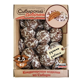 Пряники Зебра Королевская сырцовые, ИП 'Кашков', 2,5 кг