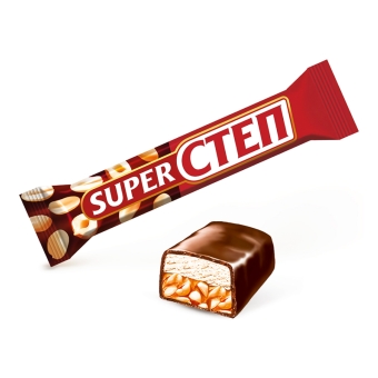 Батончик «Супер Степ» карамель/нуга/арахис, Славянка, 65 г