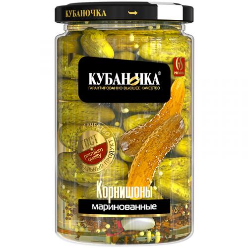 Корнишоны маринованные Кубаночка, Кубаночка, 680 г