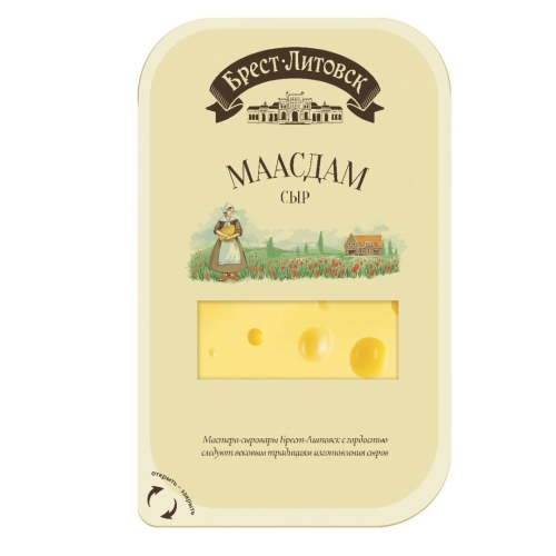 Сыр Маасдам 45%, Брест Литовск, 200 г