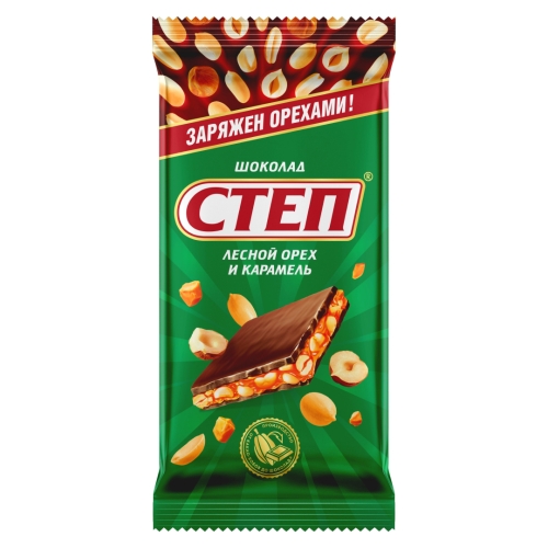 Шоколад молочный «Степ» с лесным Орехом, Славянка, 85 г