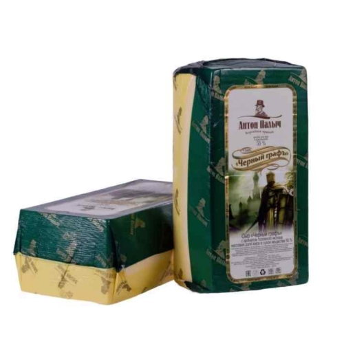 Черный Графъ сыр 50% «Антон Палыч» с топленым молоком, Савушкин продукт, 200 г