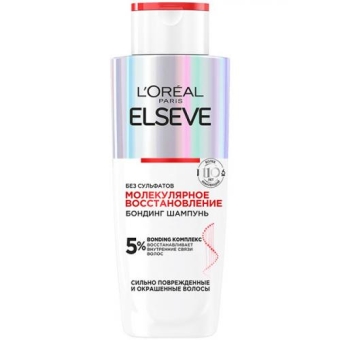 Шампунь Elseve Молекулярное восстановление для поврежденных волос, Лореаль, 400 мл