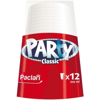 Стаканы пластиковые Paclan Party Classic прозрачные, Paclan, 200 мл