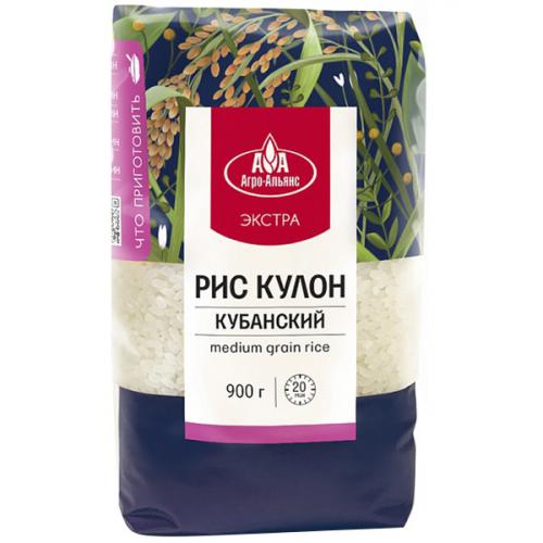 Рис Агро-Альянс Экстра Кулон Кубанский круглозерный, Агро-Альянс, 900 г