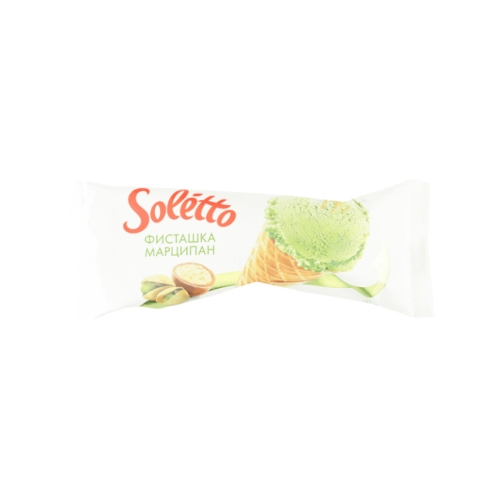 Мороженое рожок «Soletto Classico» слив.Фисташки/марципан, Санта Бремор, 75 г