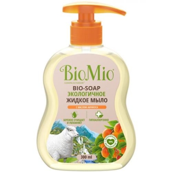Мыло жидкое BioMio Bio-Soap экологичное с маслом абрикоса, SPLAT, 300 мл