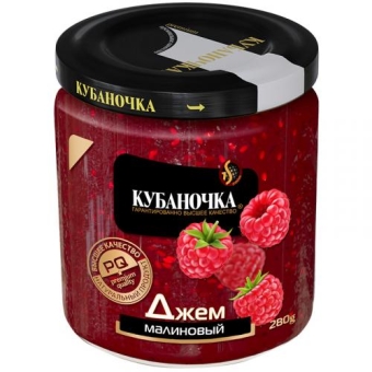 Джем Кубаночка малиновый, Кубаночка, 280 г