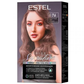 Крем-гель краска стойкая Estel Color Signature для волос, 8/76 перламутровый туман, Эстель, 150 мл