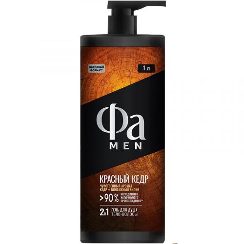 Гель для душа Фа Men Красный кедр, Лаб Индастриз, 1000 мл