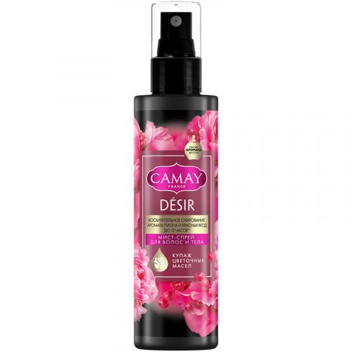 Мист-спрей Camay Desir Пион и красные ягоды парфюмированный для тела и волос, Unilever HPC, 190 мл