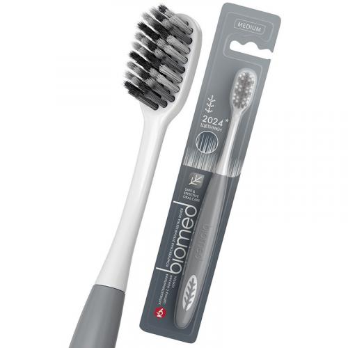 Щетка зубная Biomed Silver с заостренной щетиной c ионами серебра, средняя жесткость, SPLAT, .