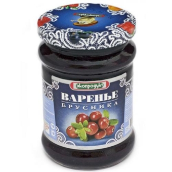 Варенье десертное Экопродукт брусника, Экопродукт, 325 г