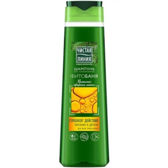 Шампунь Чистая линия Фитобаня для всех типов волос, Концерн Калина, 400 мл