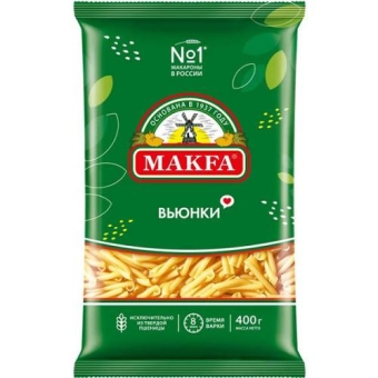 Макаронные изделия Makfa вьюнки, Макфа, 400 г
