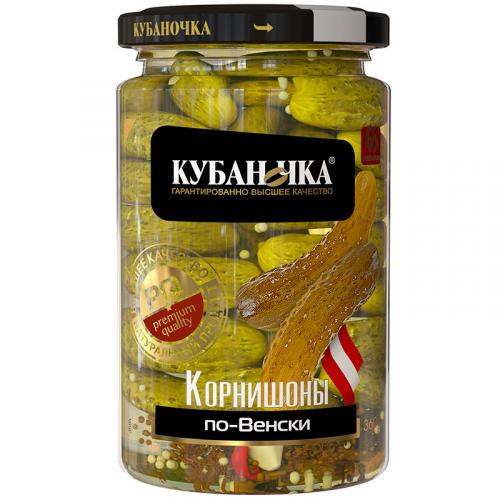 Корнишоны маринованные Кубаночка по-венски, Кубаночка, 360 г