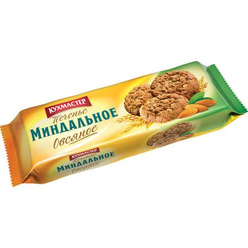 Печенье сдобное Кухмастер Миндальное овсяное, Кухмастер, 270 г