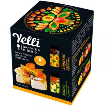 Закуска к вину Yelli Фруктовые джемы для сыра, абрикос-перец и манго-куркума, Ярмарка, 100 г