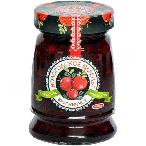 Варенье брусничное Вологодское, ЭКОПРОДУКТ, 370 г