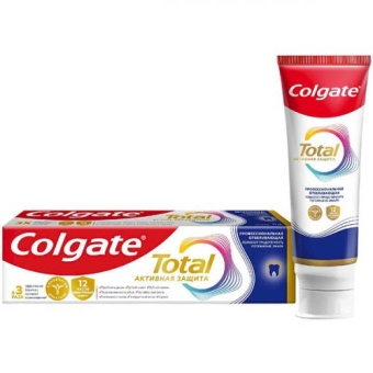 Паста зубная Colgate Total 12 Профессиональная отбеливающая, Colgate-Palmolive, 125 мл
