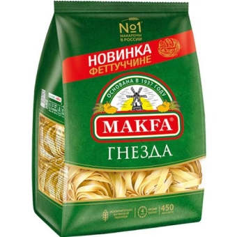 Макаронные изделия Makfa гнезда фетуччинне, Макфа,