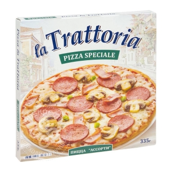 Пицца «La Trattoria» Ассорти, Морозко, 335 г