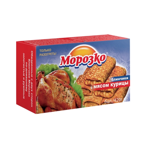 Блинчики «Морозко» с мясом Курицы, Россия, 420 г