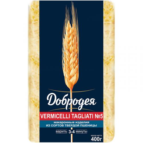 Макаронные изделия Добродея Vermicelli Tagliati N5 Вермишель, Добродея, 400 г