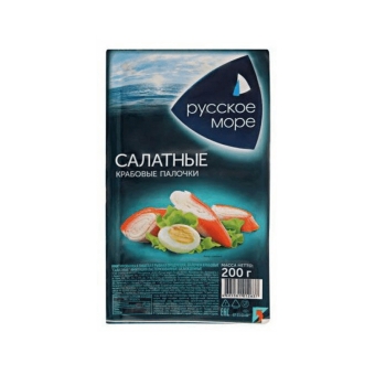 Крабовые палочки «Салатные» охлажденные, Русское Море, 200 г