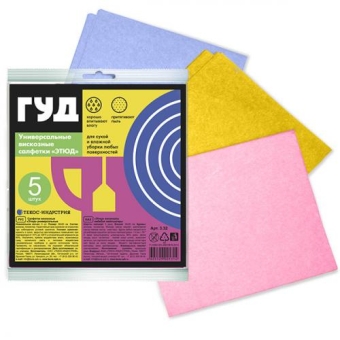 Салфетки для кухни ГУД Этюд, вискозные, ТЕКОС-ИНДУСТРИЯ,
