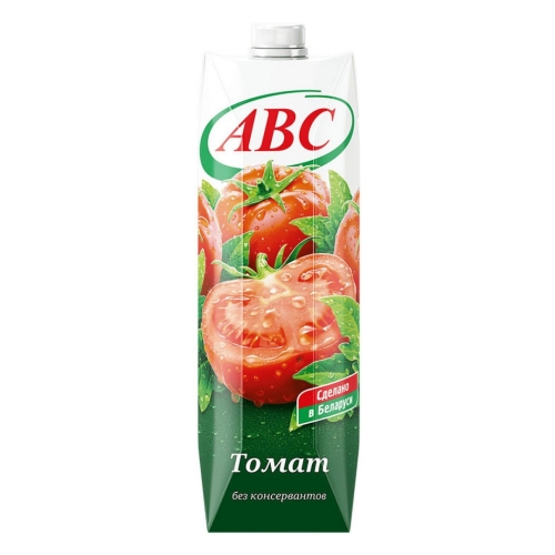 Сок Томатный «АВС» 1л/12шт, Беларусь, 1 л