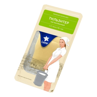 Сыр (нарезка) Тильзитер 50% Лайм, ПиР-ПАК, Россия, 125 г