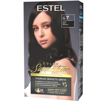 Крем-гель краска стойкая Estel Color Signature для волос, 4/7 мокко, Эстель, 150 мл