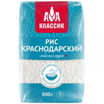 Крупа Агро-Альянс Классик Рис краснодарский круглозерный, Агро-Альянс, 800 г