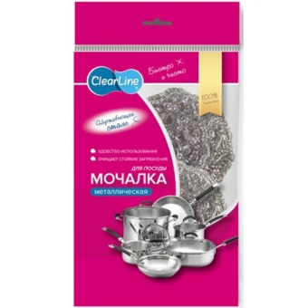 Мочалка для посуды Clear Line металлическая, спиральная, ТК НЭП