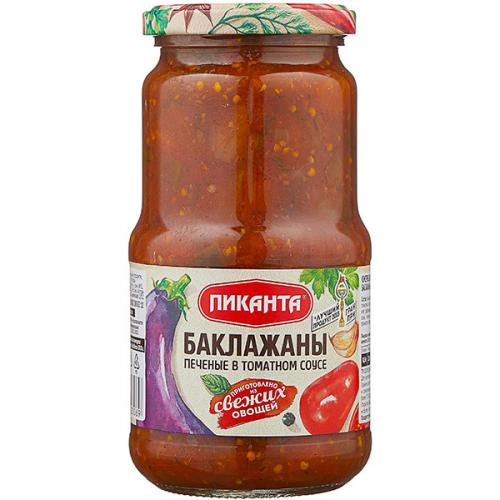 Баклажаны Пиканта печеные в томатном соусе, ПИКАНТА, 450 г