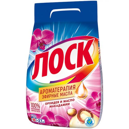 Порошок стиральный Лоск Ароматерапия Орхидея и масло макадамии, ЛАБ Индастриз, 2.7 кг